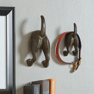 Grandin Road Dog Tail Hooks, Set of Two: NEVER USED